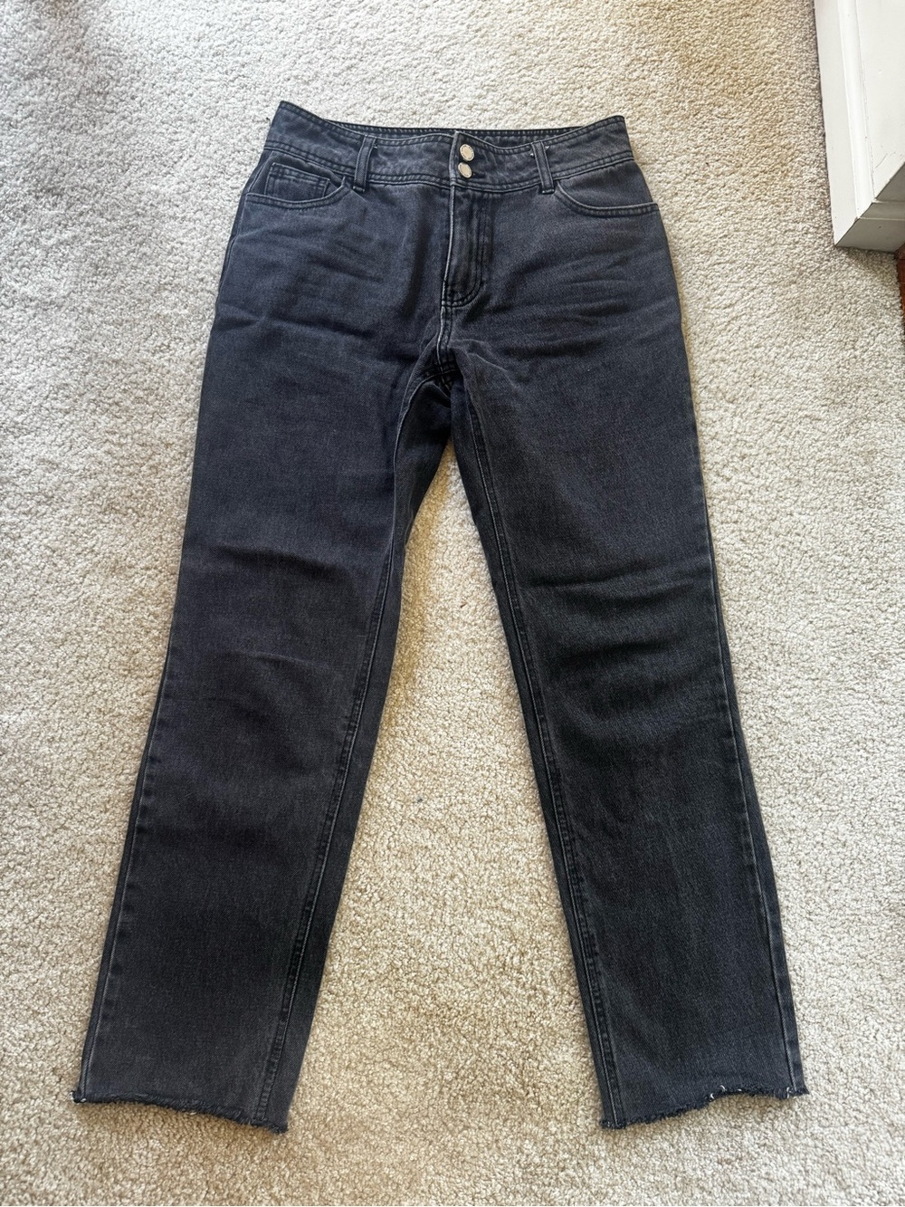 Oat New York Straight Leg Jeans in Black Wash